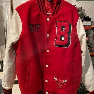 Red and White Varsity Jacket